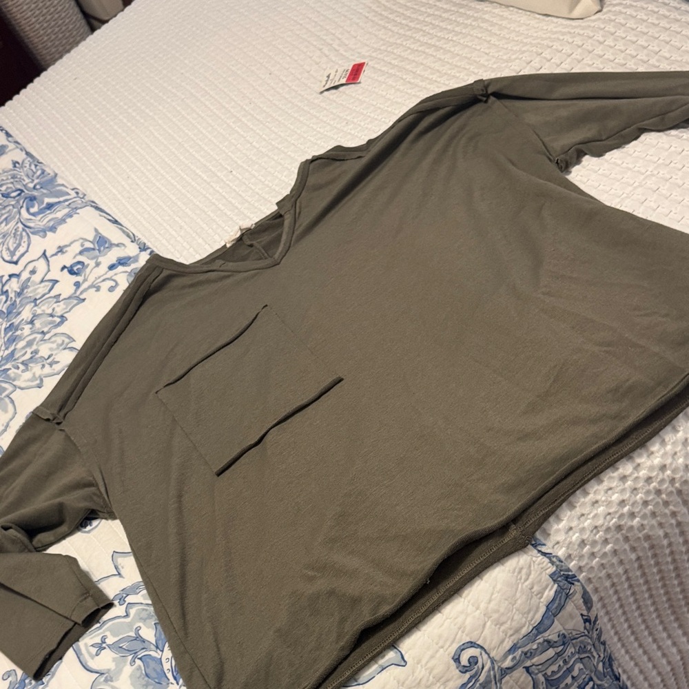 Green oversized top